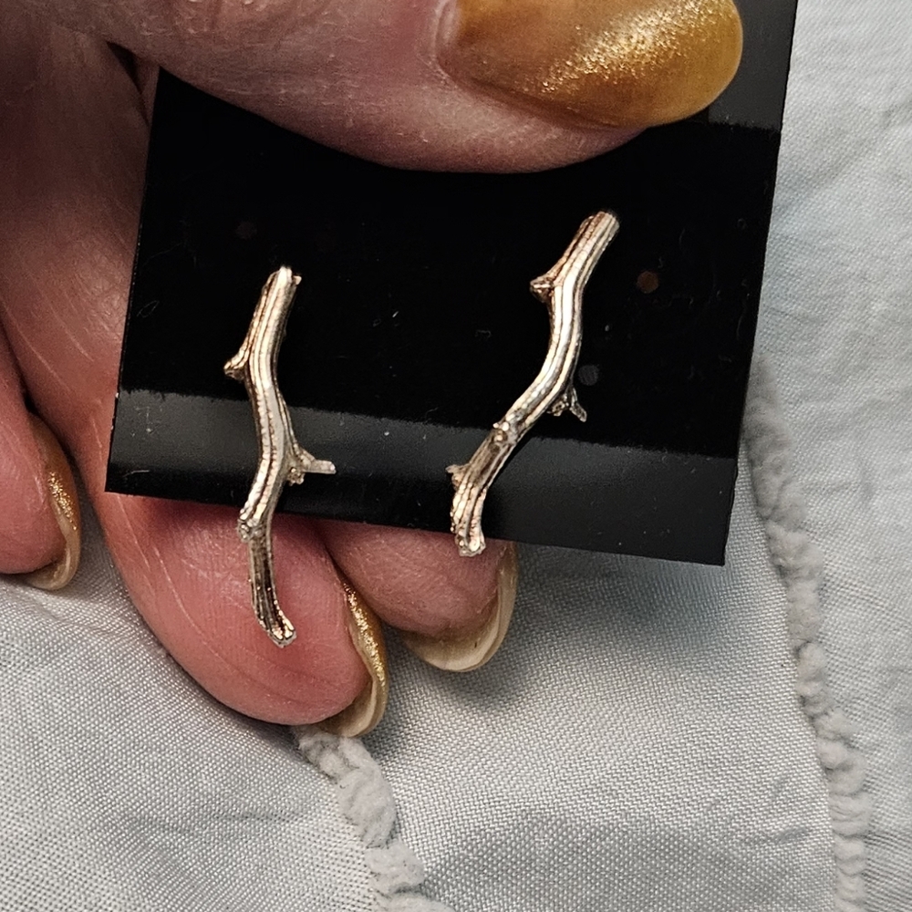 Elegant Silver 925 Branch Earrings